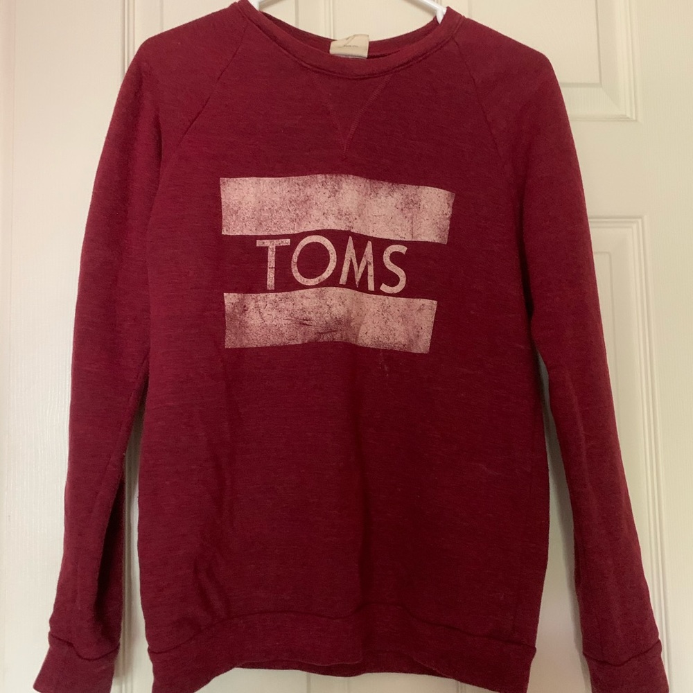 Red/maroon TOMs crew sweatshirt